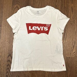 Levi's Red Logo on White Tee
